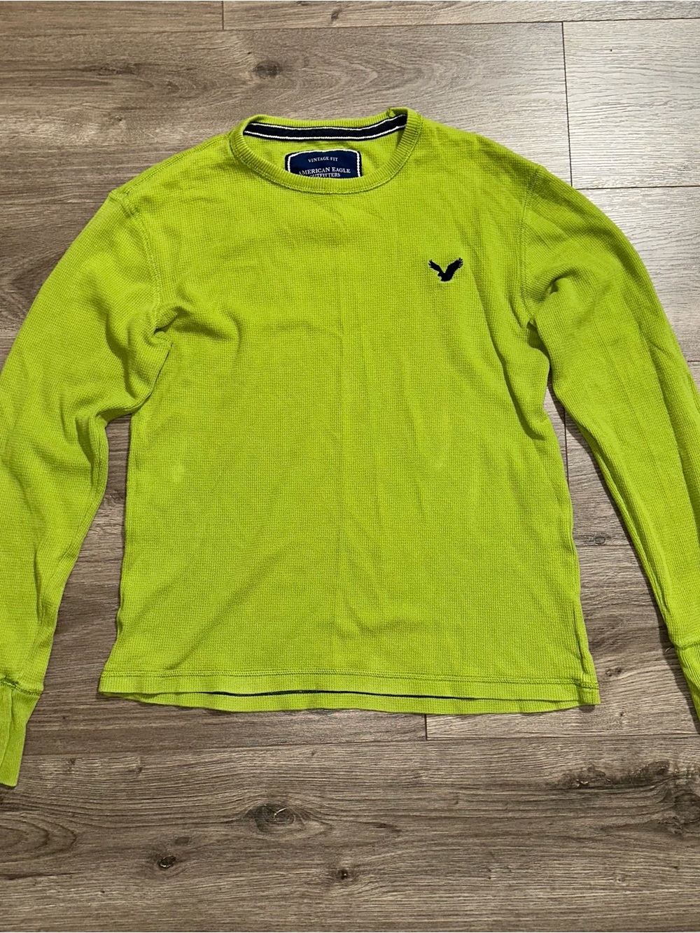 American Eagle Outfitters Textured Lime Green Top - Picture 1 of 5